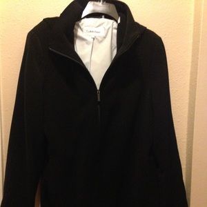 Calvin Klein hooded dress coat